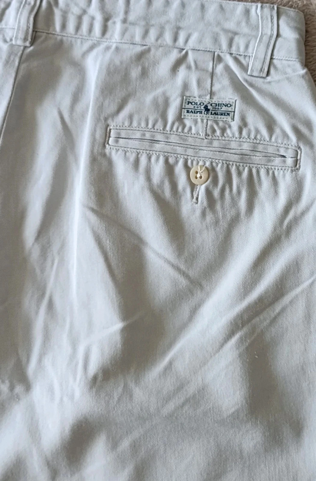 Short Vintage Polo Ralph Lauren Chino blanco roto Talla 33 – photo 5